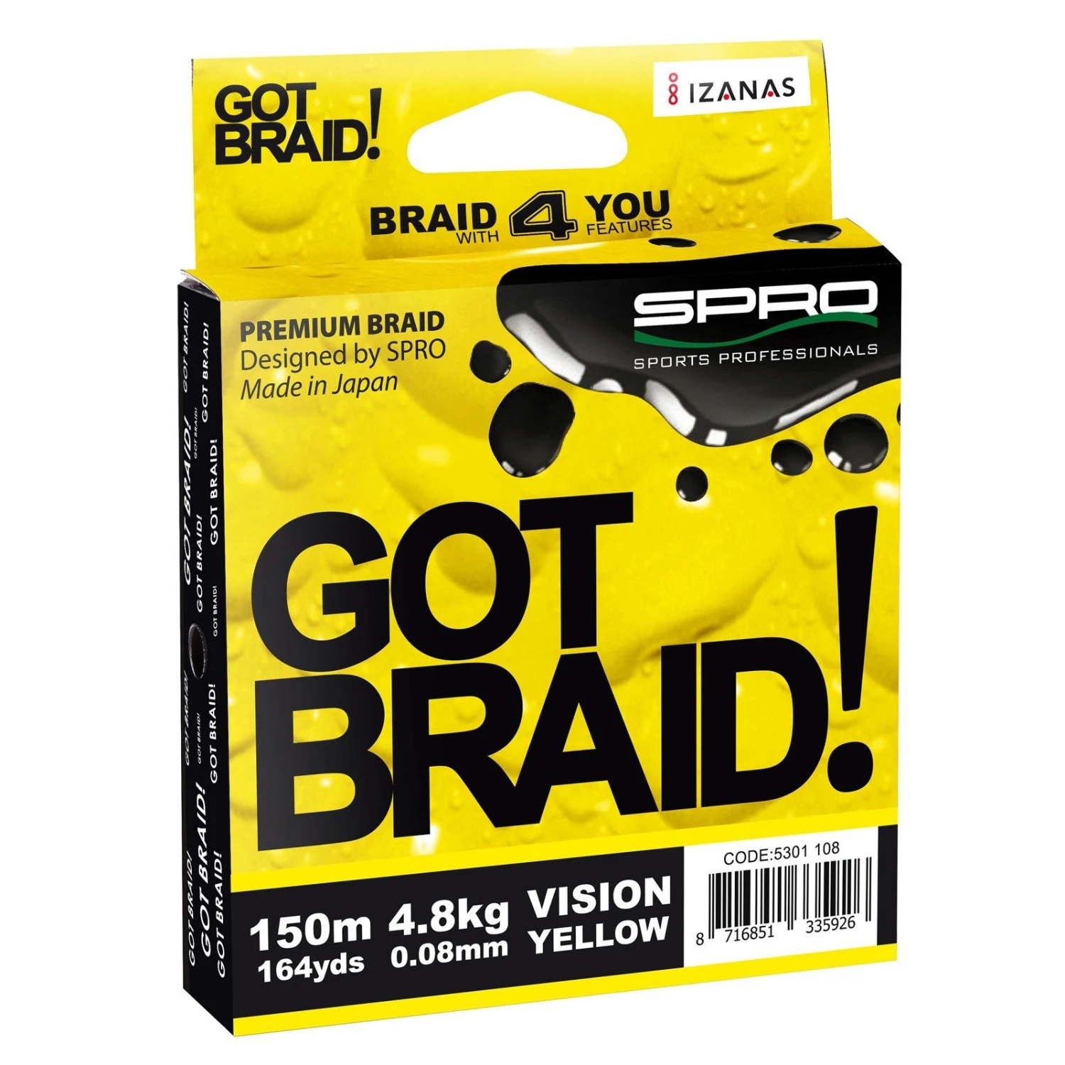 Spro GOT BRAID VISION YELLOW 5 Spro GOT BRAID VISION YELLOW - Afbeelding 3