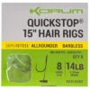 Supersteel Big Fish Quickstop 15” Hair Rigs Barbless 1 Supersteel Big Fish Quickstop 15” Hair Rigs Barbless -Visproducten Winkel supersteel big fish quickstop 15 hair rigs barbles